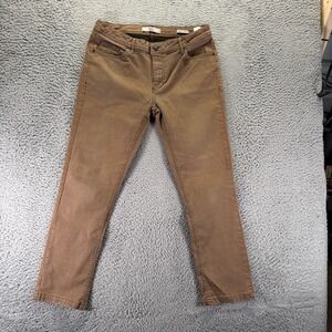 DeFacto Paco Jeans Men 34x34 Brown Cotton Denim Straight Travel Workwear Stretch